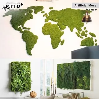 KITO Grass wall Moss (100 x 200 cm) - Rumput Lumut dinding Artificial  (2655)