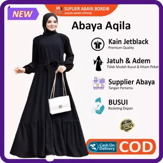 Basic Baju Gamis Abaya Jubah Bordir Dubai Dubay Ziper Import Ziper Muslim Wanita Ori