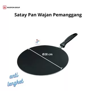 WAJAN PEMANGGANG ( IKAN / SATE ) TEFLON 28cm MAXIM VENICE SATAY PAN