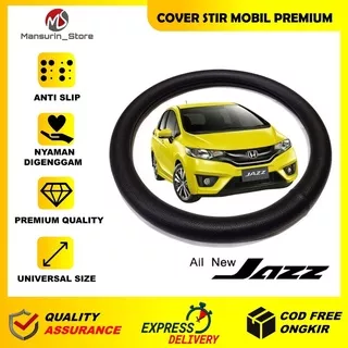 Cover Stir Mobil Sarung Stir Setir Pelindung Steer Mobil Honda Jazz Cream