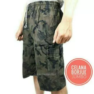 Celana borju 2 motif Loreng dan polos