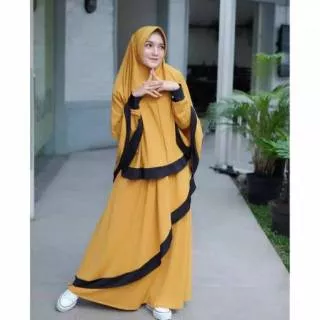 Baju Gamis Syari Wanita Fashion Muslim Murah Long Dress Jubah Cewek Pakaian Wanita Amanda Terbaru