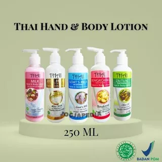Thai Hand Body Lotion Goat Milk / Rice Milk / Bengkoang / Zaitun / Manggis 250ml