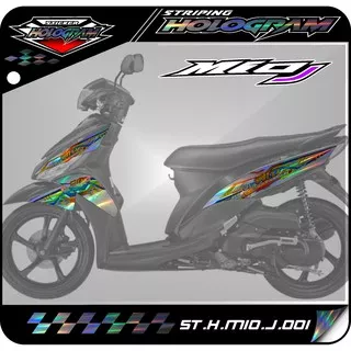 MIO STICKER STRIPING MIO J - STIKER MOTOR YAMAHA MIO J LIST VARIASI HOLOGRAM AR 01 THAILOOK