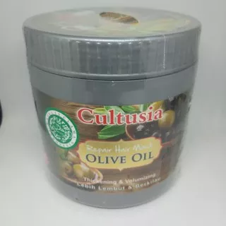 HAIR MASK OLIVE OIL CULTUSIA 500ML BPOM - MASKER RAMBUT OLIVE OIL