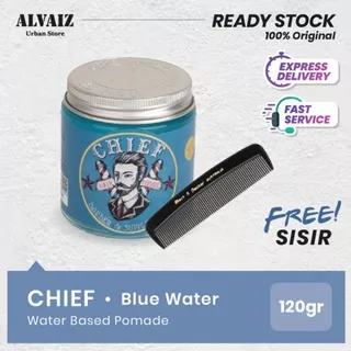 CHIEF POMADE CHIEF BLUE BIRU WATERBASED 4.2 OZ UKURAN BESAR FREE SISIR + STICKER