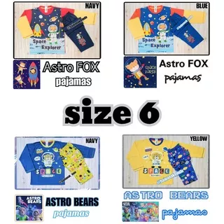 Baju tidur size 6 umur 5-6 tahun anak laki Spiderman We Bare Penguin Dino Dino Cars Mc Queen kaos panjang pendek piyama pajamas