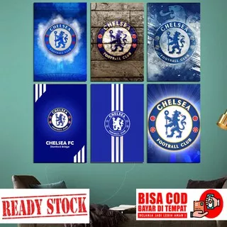 Poster Chelsea FC | Wall Decor Chelsea Edition | Hiasan Kamar Tidur Kayu | Chel