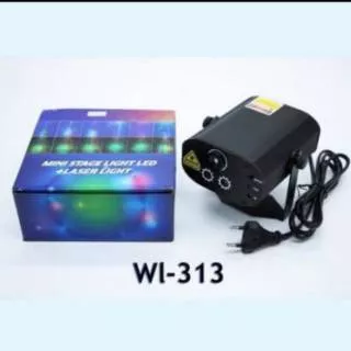 Lampu sorot laser motif Wl 313 Stage light led + laser light