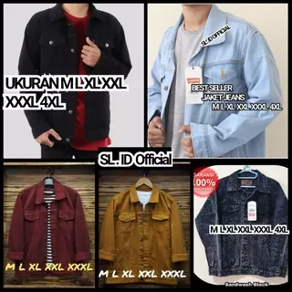 JAKET JEANS PRIA WANITA UKURAN JUMBO BIGSIZE XXL XXXL 2XL 3XL 4XL / JAKET LEVI`S JUMBO BIG SIZE XXL XXXL XXXXL / JAKET DENIM JUMBO BIGSIZE XXL XXXL XXXXL / JAKET POLOS JEANS JUMBO BIGSIZE XXL XXXL XXXXL WARNA HITAM BIRU MUDA BIOWASH SANDWASH HIJAU MAROON