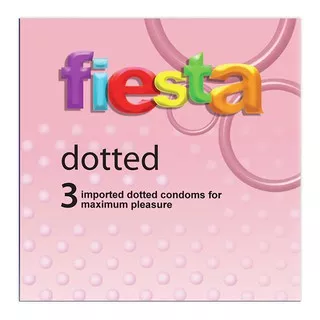 Fiesta Kondom Dotted 3 Pcs - Packaging Aman
