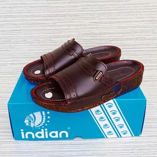 indian sandal slide pria kulit asli / sandal kulit pria indian original model terbaru / sendal pria