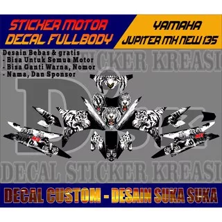 Decal New Jupiter MX 135 Decal Motor Yamaha New Jupiter MX 135 Decal jupiter mx 135 harimau putih