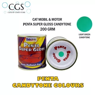 Cat CANDYTONE LIGHT GREEN Penta 200 gram - cat motor hijau candy - cat hijau candy - penta super gloss candy tone - penta gloss candytone - cat penta hijau candy - cat candytone hijau - cat penta candy - cat penta candy tone - cat motor candy