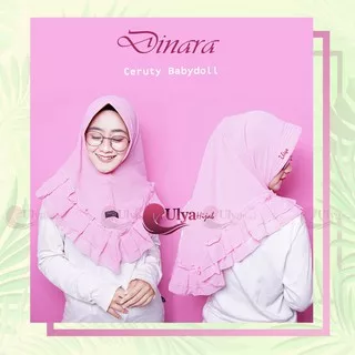 khimar Dinara Mad Ceruty Babydoll 2 Layer  Brand Ori Ulya Hijab