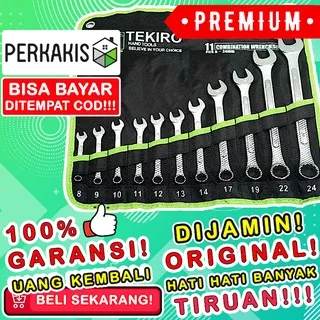 Kunci Set Ring Pas Tekiro Lengkap Paket Bengkel 1 Alat Motor Kombinasi Ringpas Konci 10 Reng 19 Original Kenmaster Perlengkapan 24 Murah Mobil 12 17 22 14 Pass 8 Prohex Mm Combination Wrench Lipro 13 12Mm Komplit Serba Guna 11 Pcs Ori Chrome Vanadium 10Mm