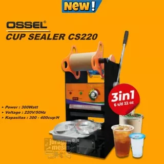 BERGARANSI!! Ossel Cup Sealer 22 Oz Paket Press Cup Sealer Mesin Press Plastik Manual