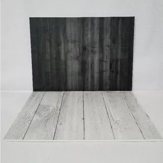Alas Foto Lipat Ukuran A3 (46x31cm) Motif kayu hitam dan putih