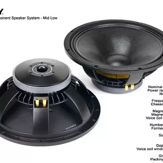 SPEAKER ASHLEY L600A/L 600A KOMPONEN SPEAKER MID LOW 1200 WATT