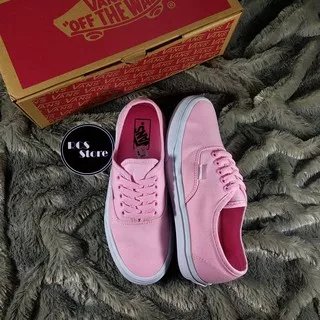 SEPATU VANS AUTHENTIC PINK WHITE WHITE PREMIUM DT BNIB (Brand New In Box) FULL TAG MADE IN CHINA