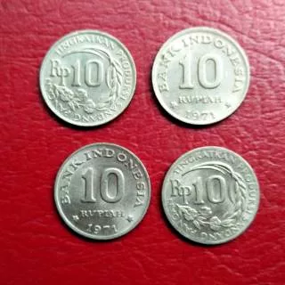 Koin 10 Rupiah 1971 Luster