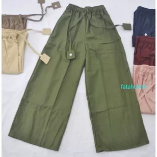 CELANA KULOT KATUN POLOS anak usia 7 sampai 12 tahun Korea Pants/Celana Kulot setelan anak perempuan