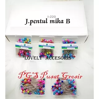 Jarum Pentul isi 100pcs Jarum Pentul Box mika Pentul Mutiara - Warna