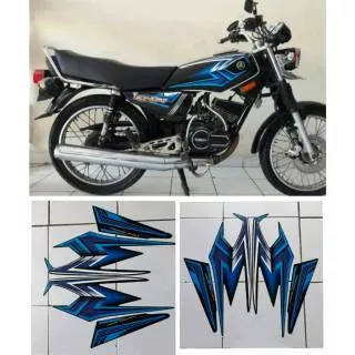 Stiker Striping Les Lis Motor Rx King Tahun 2004 Warna Hitam Biru