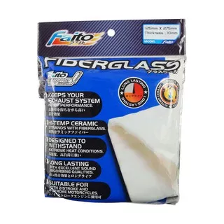 Glasswool Super Gaspul Gasbul Putih Peredam Knalpot Racing Anti Bakar Nobi NOB1 R9 Racing 30x25cm