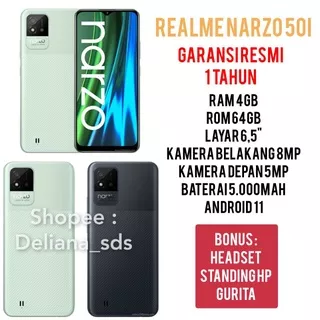 Realme Narzo 50i 4/64 Garansi Resmi 1 Tahun Realme Narzo 50 i Realme Narzo Ram 4GB