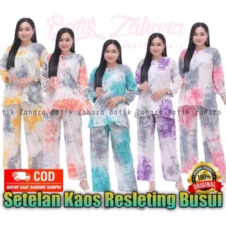 Set Celana panjang kaos batik/babaydol panjng pelangi/set top BALI TIEDYE/piyama