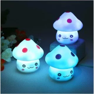 Hello - 1 PC Lampu Tidur Jamur LED Mini / Lampu Tidur Unik Model Jamur