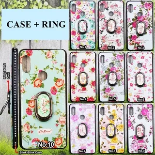 [GT] Case + Ring Xiaomi Mi A2 6X Redmi 5 5 Plus S2 Note 5a Prime Softcase with iRing Motif Bunga