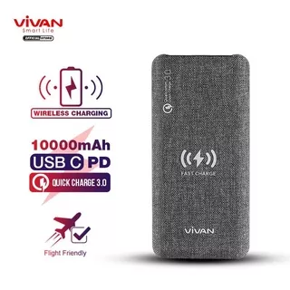 Powerbank Vivan VPB-W10 10000 Mah Quick Charge + Wireless 18W 3A