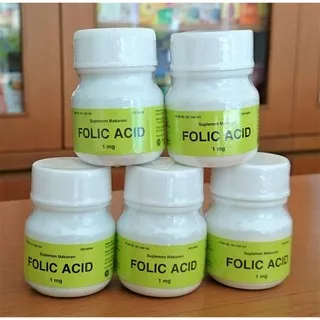 Asam Folat Folic Acid 1 mg per Botol isi 100 Tablet
