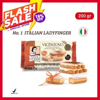 Lady Finger Vicenzovo Ladyfinger Stick Biskuit Tiramisu Italia [200 gr]