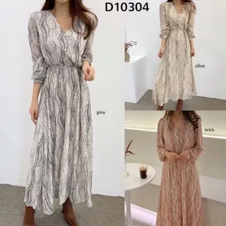 Elly Vintage Chiffon Long Dress D10304