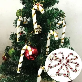 [ 12Pcs/Set Christmas Tree Hanging Candy Cane Ornament Decoration Christmas Tree Decorations  ]
