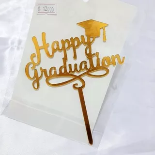 cake topper hiasan kue Happy Graduation