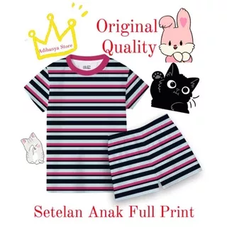 BAJU ANAK COWOK CEWEK FULLPRINT BELANG | SETELAN KAOS ANAK LAKI LAKI PEREMPUAN FULL PRINT MOTIF SALUR | UMUR 1 2 3 4 5 TAHUN | PAKAIAN ANAK | SET BAJU ANAK FULLPRINT GAMBAR GARIS GARIS | SIZE S M L XL | FASHION KEKINIAN COWOK CEWEK