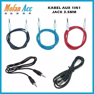 [CO 1K] Kabel Audio AUX Jack 3.5mm Panjang 100cm HP Android Samsung Speaker Mobil cable Musik Spotify