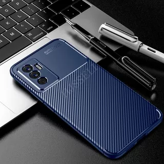 VIVO V23e Casing Armor Serat Karbon Silikon TPU untuk HP VIVO V21 5G V 23e Soft Case