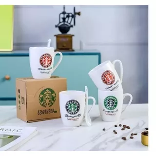 Cangkir Keramik Starbucks Gift set - Ceramic Mug Set Hampers Souvenir