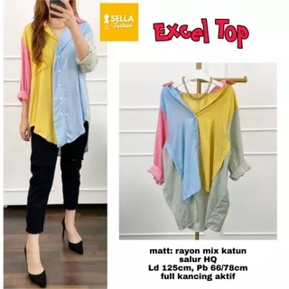 excel top / kemeja rayon jumbo