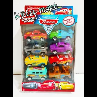 MAINAN MOBIL DIECAST CARS MCQUEEN SET 8 PCS