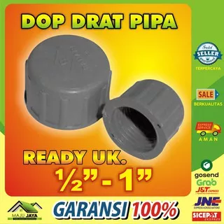 Dop Drat Pipa PVC CAP / Dop Tutup Paralon 1/2 sd 1 inch