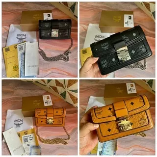 MCM WOMAN CHAIN BAG SIGNATURE SLINGBAG SHOULDERBAG / TAS MCM / TAS SELEMPANG MCM