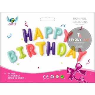 Balon Huruf HAPPY BIRTHDAY SET Pastel / Balon HBD SET Pastel / Balon Huruf HBD