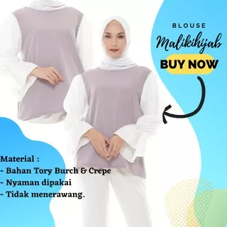 Atasan Wanita Muslim | Silmi Blouse Abu | S M L XL |  Original - Mint MLK M1J8