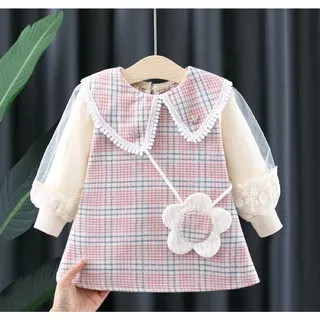 KM-7 Dress anak cewek / dress balita usia 0-3th / pakaian anak perempuan / baju wanita / dress bayi import / fashion bayi & anak import / dress bayi lucu / dress bayi korea